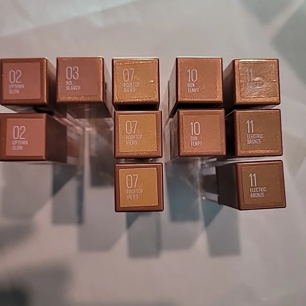 Lot Of 11 Maybelline Sunkisser Liquid Blush Uptown Sol Rooftop Sun Bronze Makeup